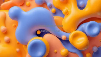 3D abstract liquid shapes