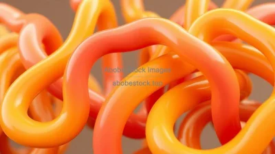 3D abstract twisted tubes