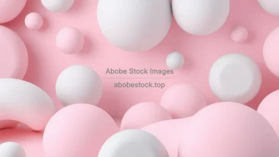 3D soft blobs with matte finish