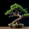 A bonsai tree shaped with perfect precision