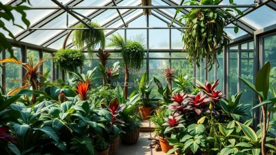 A botanical ark greenhouse containing samples of endangered plants high detail