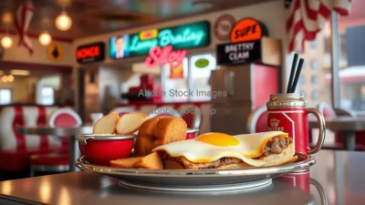 A classic American diner breakfast