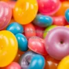 A close-up macro shot of colorful candy