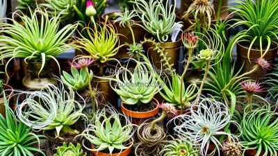 A collection of air plants displayed artistically