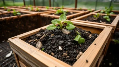 A composting facility turning organic waste into soil