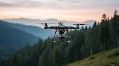 A drone delivery of tree saplings to a remote deforested valley hopeful tech