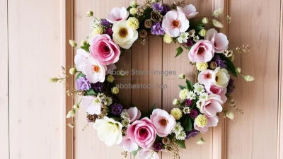 A floral wreath made from wild forest florals