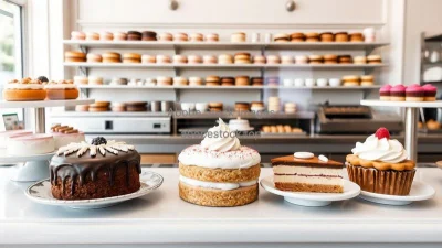 A French patisserie filled with elegant desserts