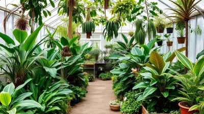 A greenhouse filled with diverse tropical plants