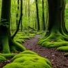 A lush moss-covered forest floor