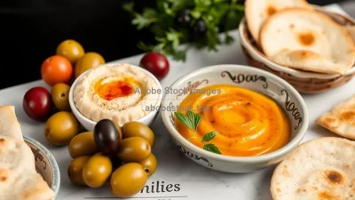 A Mediterranean feast with olives