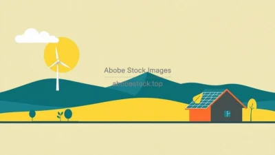 A minimalistic poster promoting clean energy