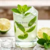 A refreshing cocktail with mint