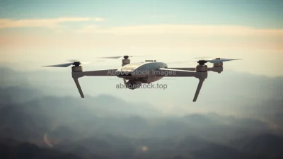 A solar powered drone recharging mid air from a high altitude platform sci fi realism