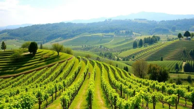 A vineyard on sustainable terraced hills