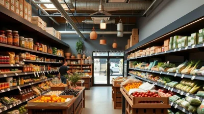 A zero-waste grocery store interior