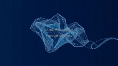 Abstract 3D mesh wireframe shapes