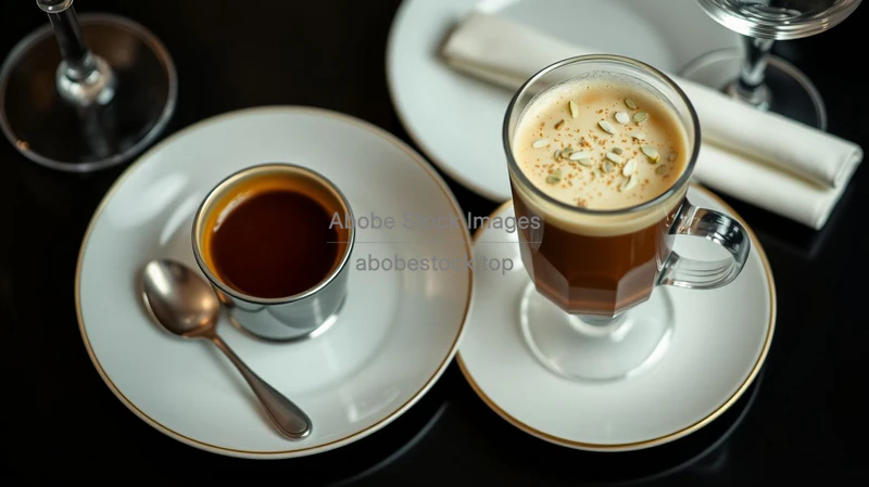 Affogato with pistachio gelato and espresso