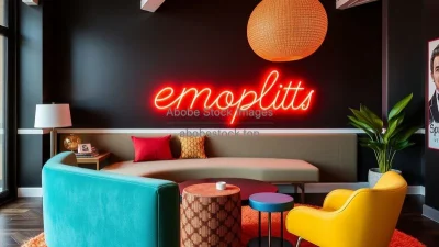 Bright Memphis design elements