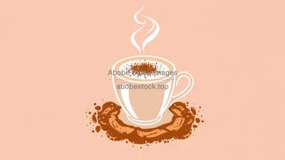 Cappuccino with cocoa powder stencil design