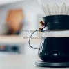 Chemex coffee maker with freshly brewed coffee