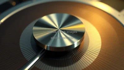 Close up of a levitating superconducting disk over a magnetic track quantum locking physics