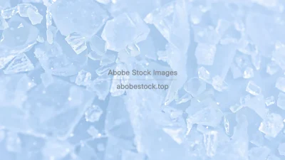 Close-up of crystalline ice surface macro pattern