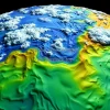 Complex 3d simulation of climate modeled by physical equations of atmosphere and ocean sciences