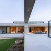 Concrete and glass home with minimalist interior