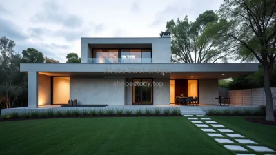 Concrete minimalism house with open structure