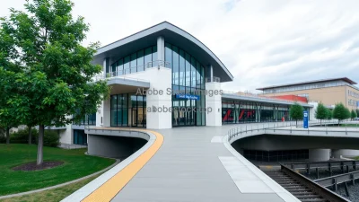 Contemporary bridge station building