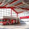 Contemporary fire station with modular layout