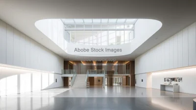 Contemporary research center with clean structure