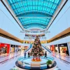 Contemporary shopping mall with open atrium