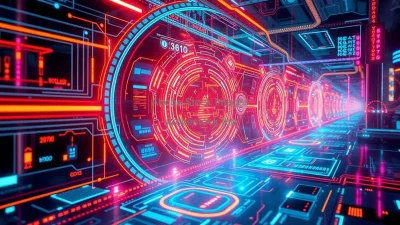 Cyberpunk holographic interface elements