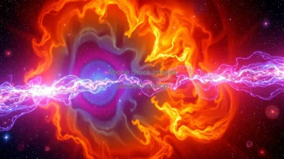 Early universe big bang expansion with cosmic microwave background radiation colorful simulation