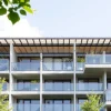 Eco smart residential building with solar shading