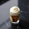 Espresso con panna in small glass