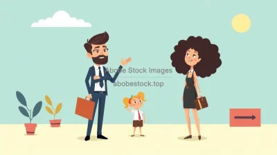 Flat design business illustrations with characters