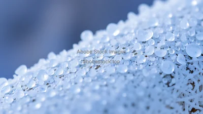 Frozen droplets forming crystal-like surface macro