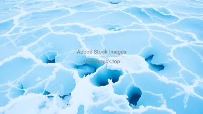Frozen sea waves in pale arctic blue tones