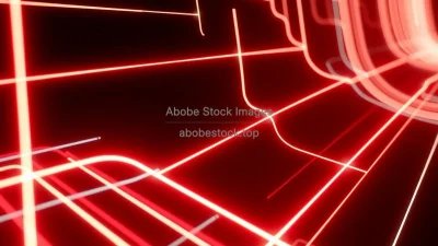 Futuristic neon lines forming a digital grid