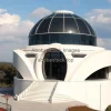 Futuristic observatory with rounded structure