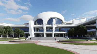 Futuristic university campus building