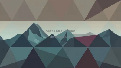 Geometric triangles forming abstract mountains
