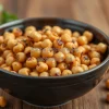 Healthy roasted chickpeas in a bowl as a crunchy snack