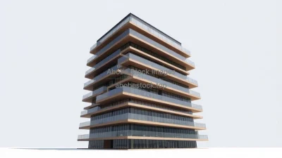 High rise with offset stacked floors