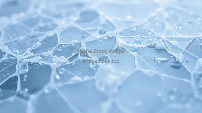 Ice close-up with trapped air and bubbles pattern