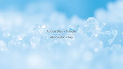 Ice crystals macro in arctic blue tones