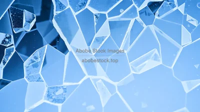 Ice shards close-up creating natural geometric pattern